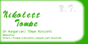 nikolett tompe business card