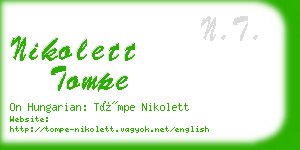 nikolett tompe business card